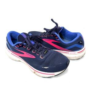 Brooks Ghost 15 GTX Womens 10.5 Shoes Runner Neutral Trainer Stability Blue Pink